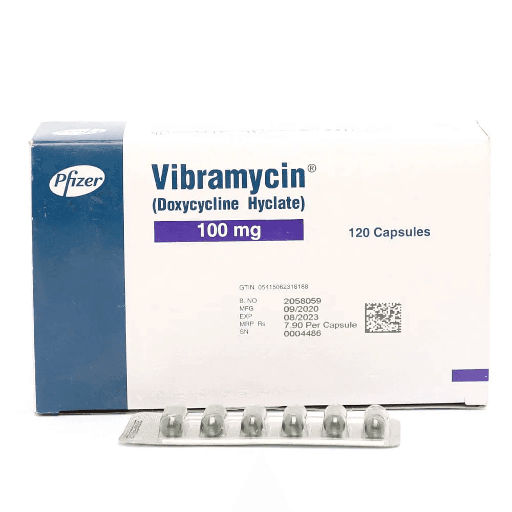 Vibramycin 100mg Capsules | Apka Muaalij Vibramycin 100mg Capsules | Apka Muaalij